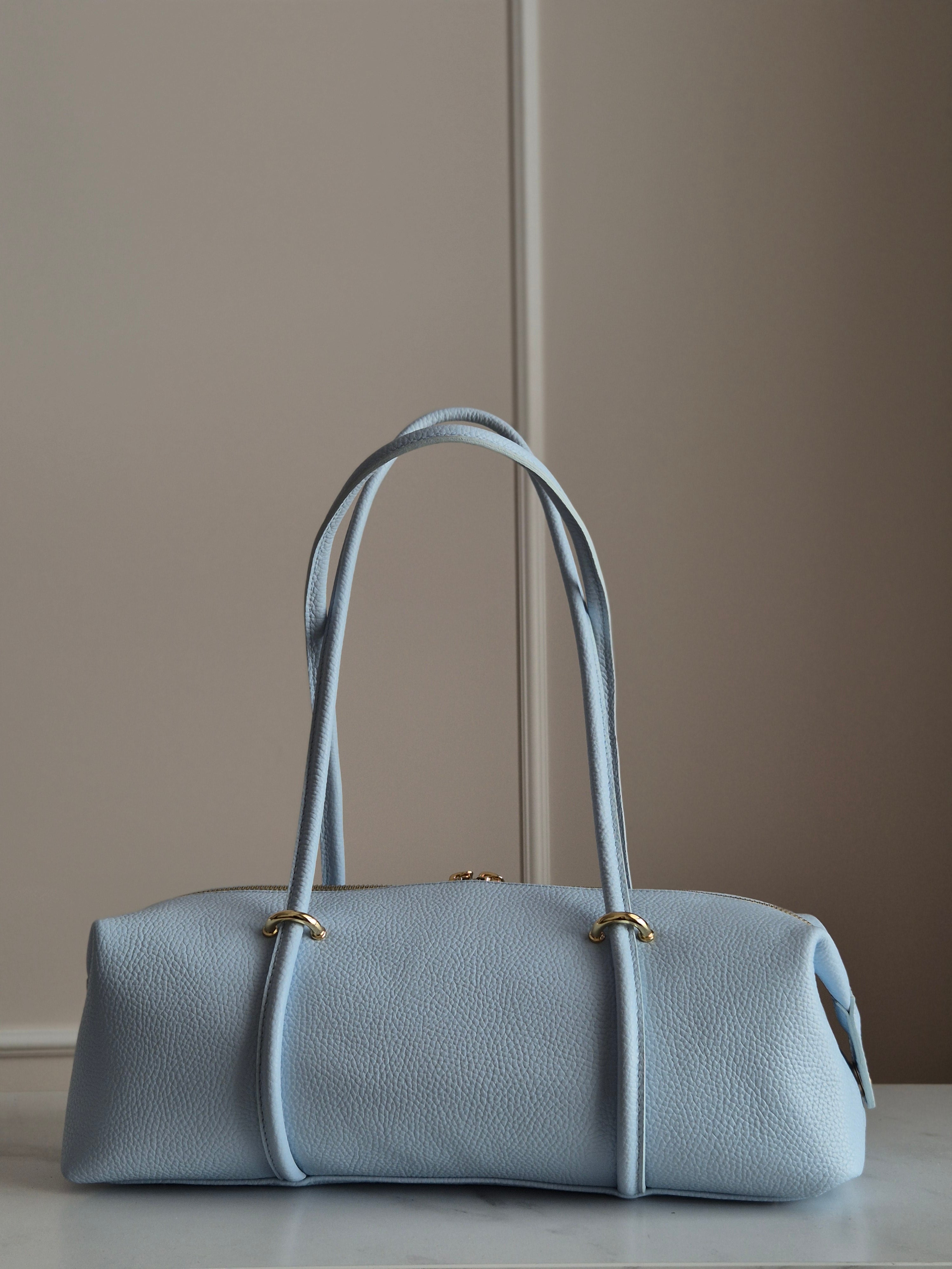 Torebka Skórzana BAGUETTE BABY BLUE