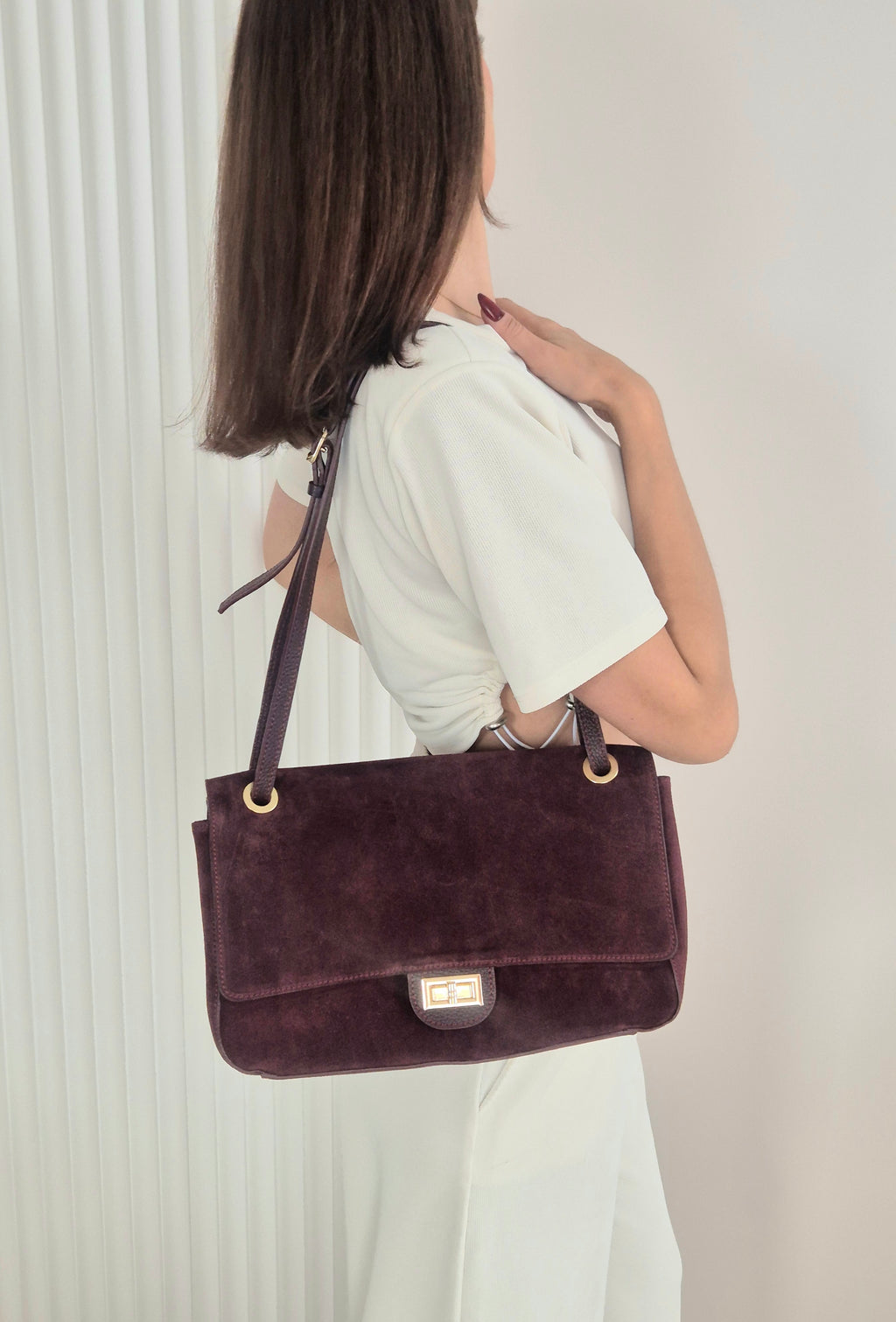 Torebka skórzana MARGOT 01 premium bordo
