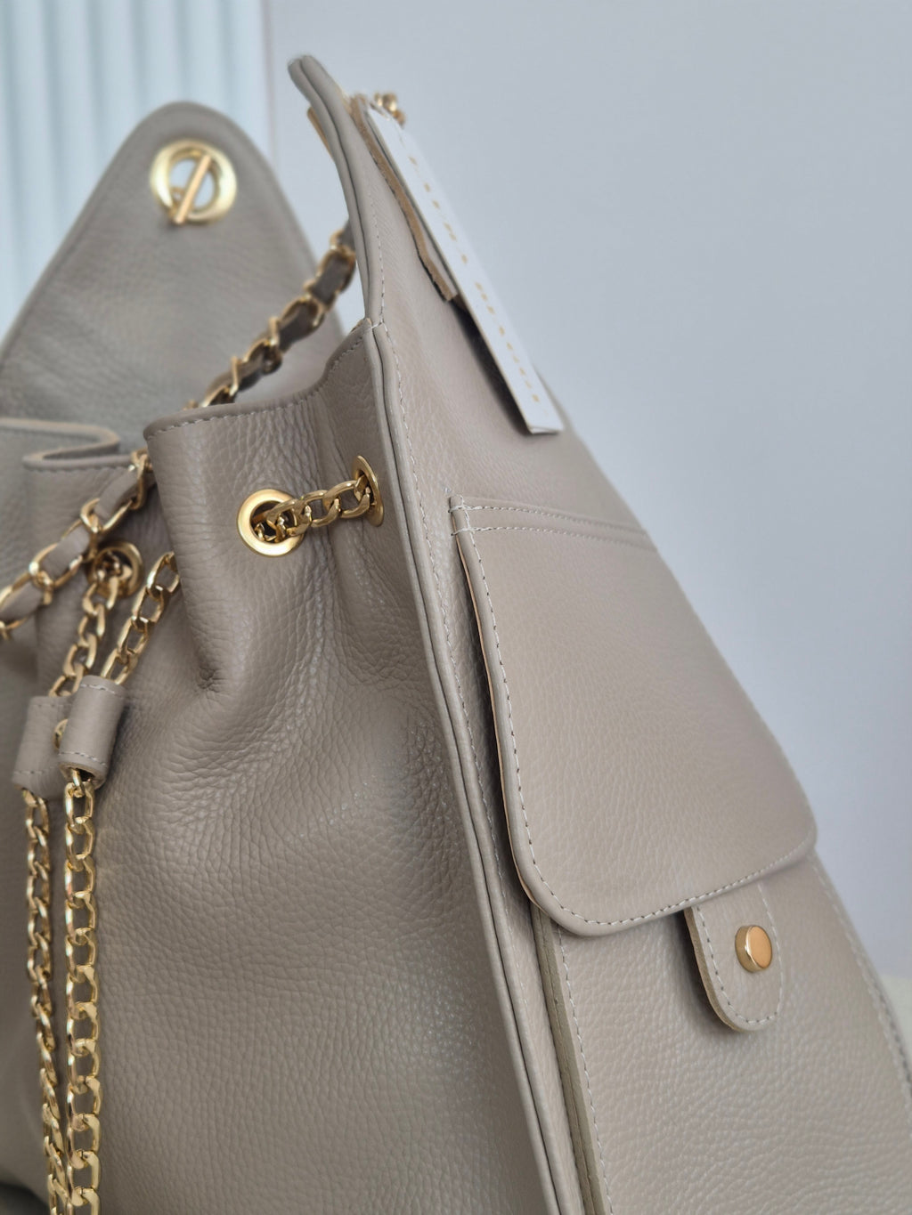 Torebka skórzana Hobo 01 beige