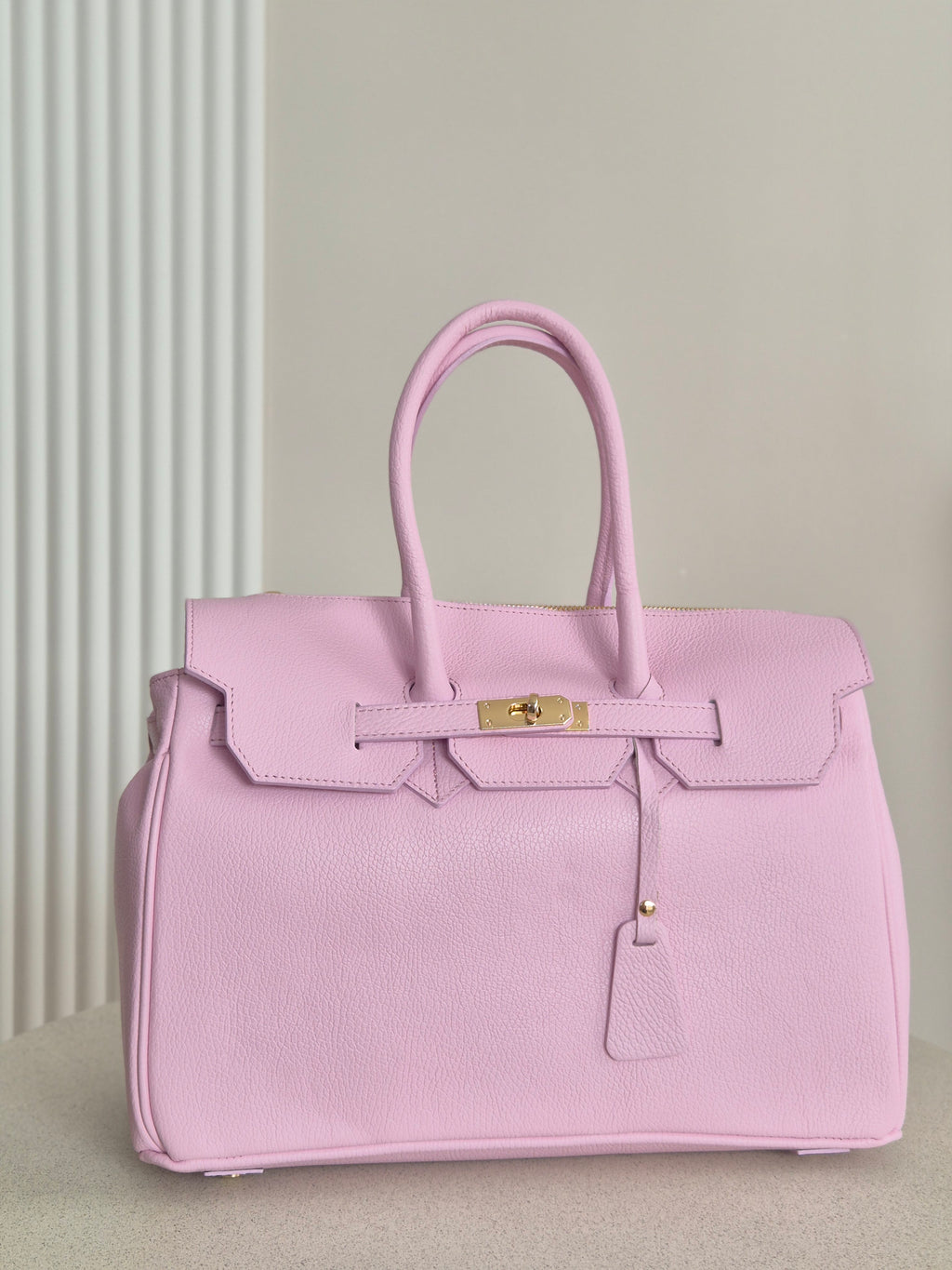Torebka skórzana Erma Maxi pink
