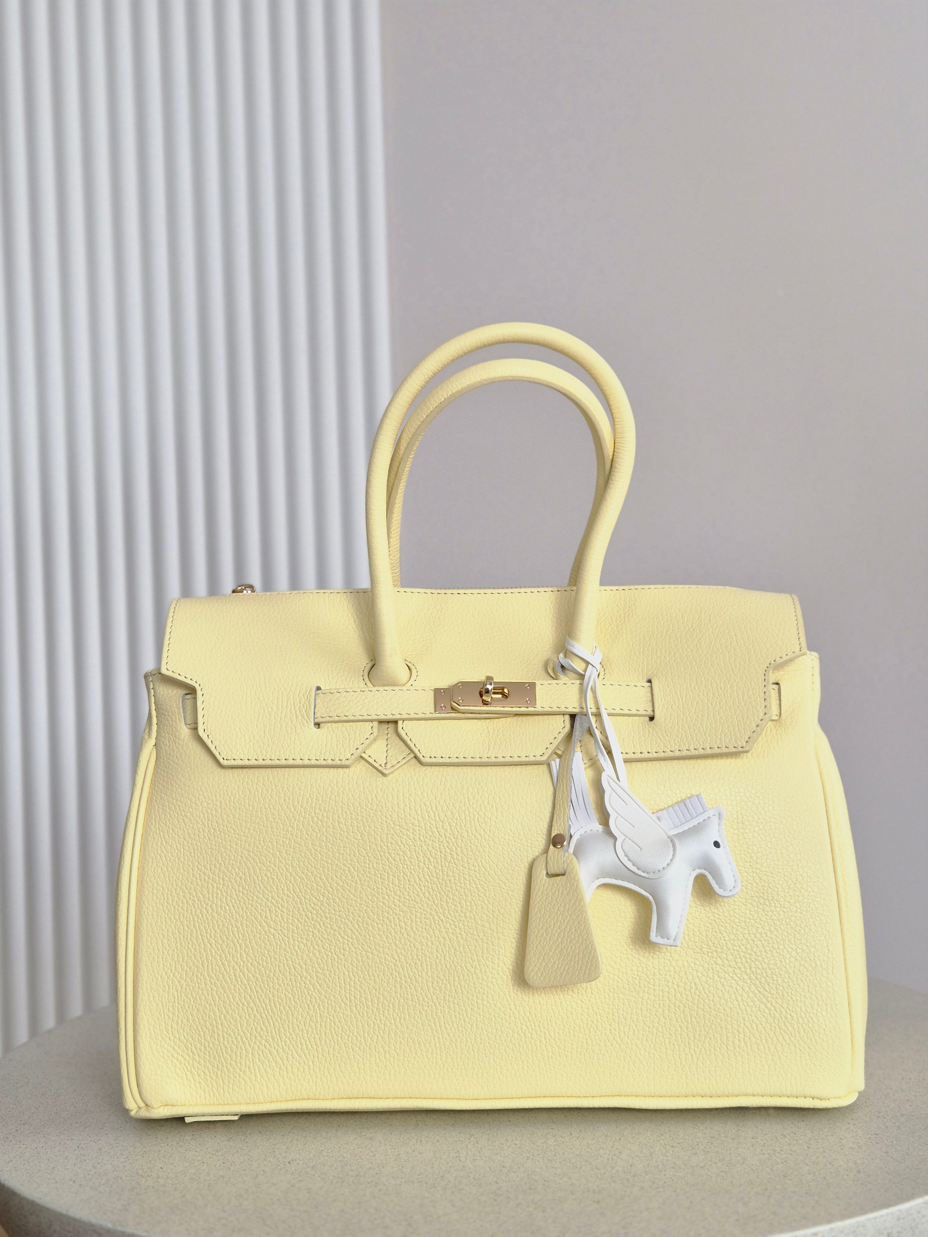 Torebka skórzana Erma Maxi butter yellow
