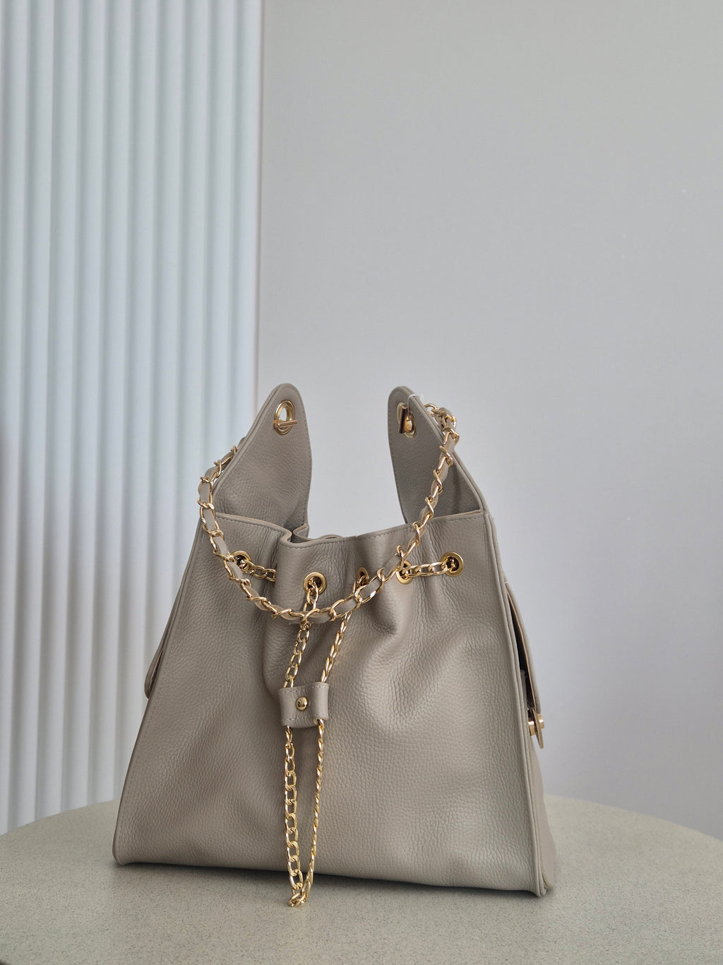 Torebka skórzana Hobo 01 beige