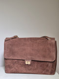 Torebka skórzana MARGOT 02 PREMIUM zamszowa, camel