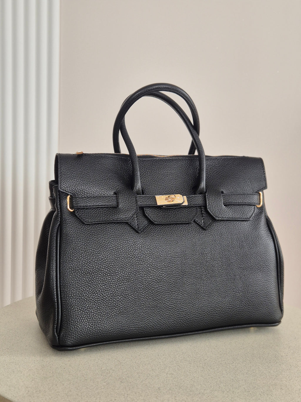 Torebka skórzana Erma Maxi black