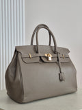 Torebka skórzana Erma Maxi 02 dark taupe