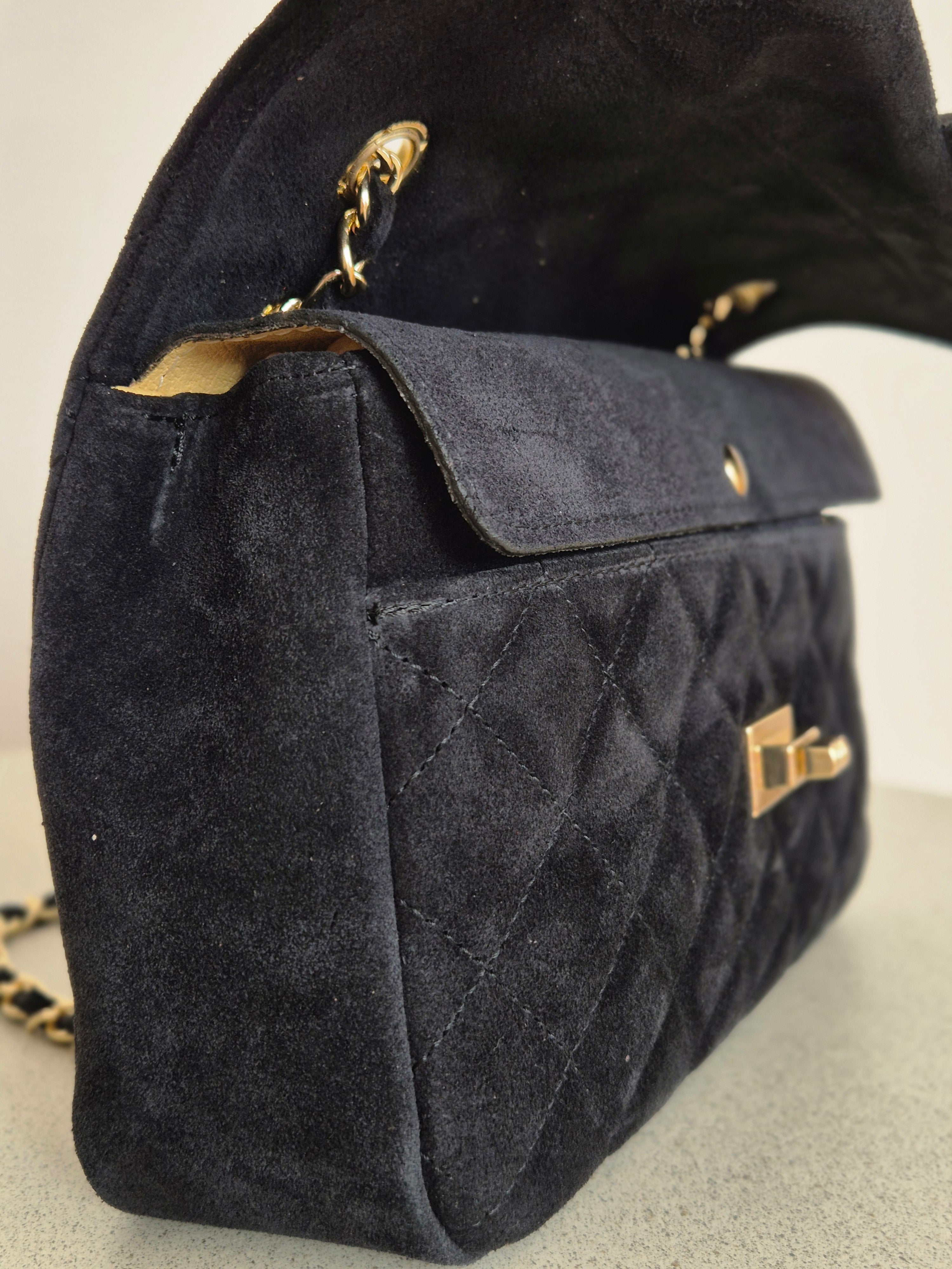 Torebka skórzana VELOUR 02 small black